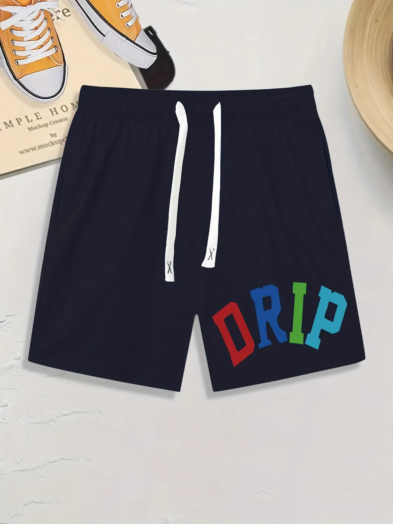 Colorful Drip Print Mens Comfy Casual Breathable Drawstring Waistband Shorts  Summer Clothing, Find Great Deals Now
