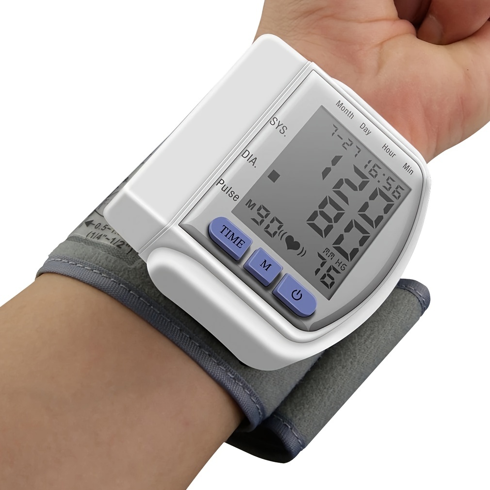 LCD Digital Wrist Blood Pressure Monitor BP Cuff Gauge Automatic