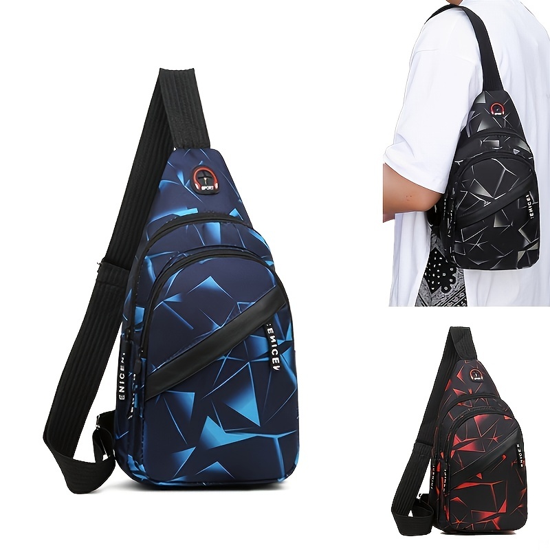 Gran Capacidad Informal Mochila Cruzada Negra, Bolso De Hombro Para Hombres  Y Mujeres, Mochila De Pecho De Una Correa - Temu