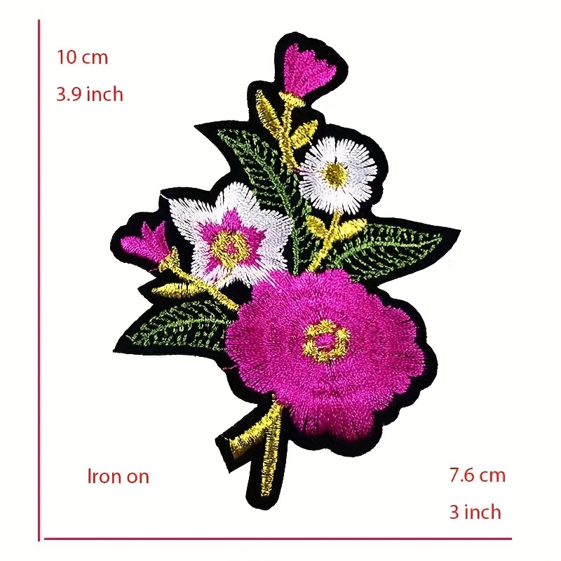 Flowers Fruits Roses Embroidery Applique For Clothing - Temu