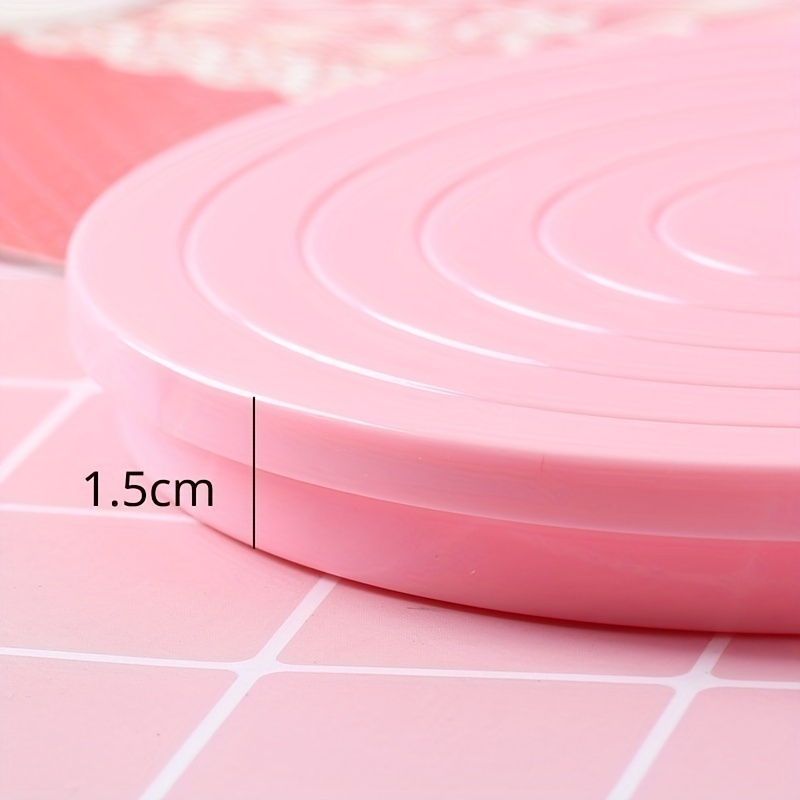ZSMLB Cake Turntable Aluminium Revolving Cake Stand Pink Professional Cake  Non Slip Stand Three Scales On The Surface Clear Scale and Easy to Use