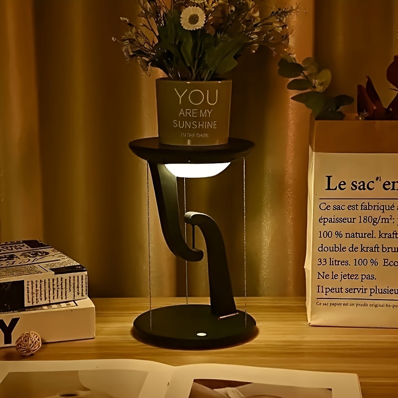 Lámpara de escritorio LED, lámpara de escritorio con cargador inalámbrico,  adecuada para el hogar, oficina, lámpara de escritorio regulable, con