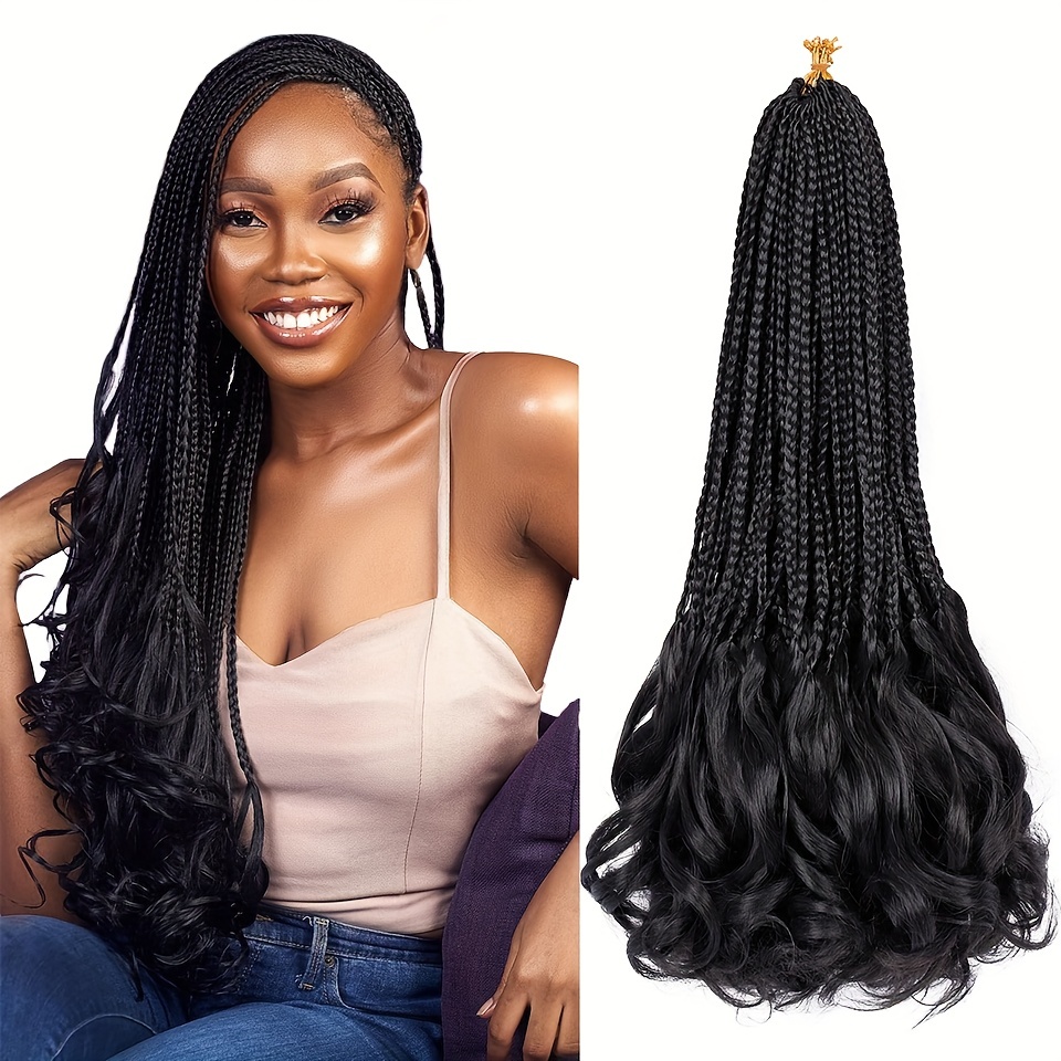 Goddess Box Braids Extrémités Ondulées Rebondissantes Pièces - Temu Canada