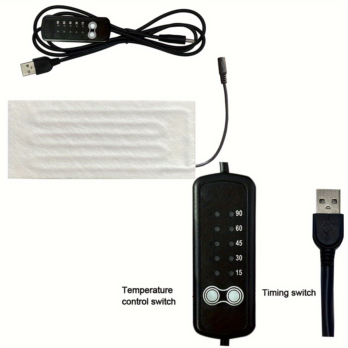 Manta calefactora impermeable portátil, chaleco calefactor USB, chal  calefactor eléctrico, manta calefactora multifuncional y ligera