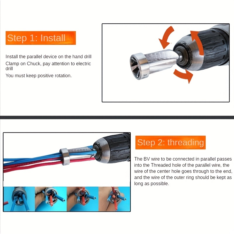 1 Pack 4.0mm² 2-wire To 5-wire Universal Paralleler Quick Terminal  Electrician Automatic Peeling And Splicing Tools Cable Management Cable  Tensioner R