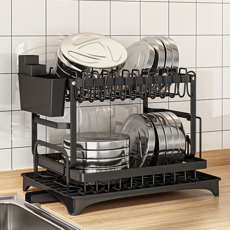 Dish Storage Rack Kitchen Non perforated Dish Drain Rack - Temu