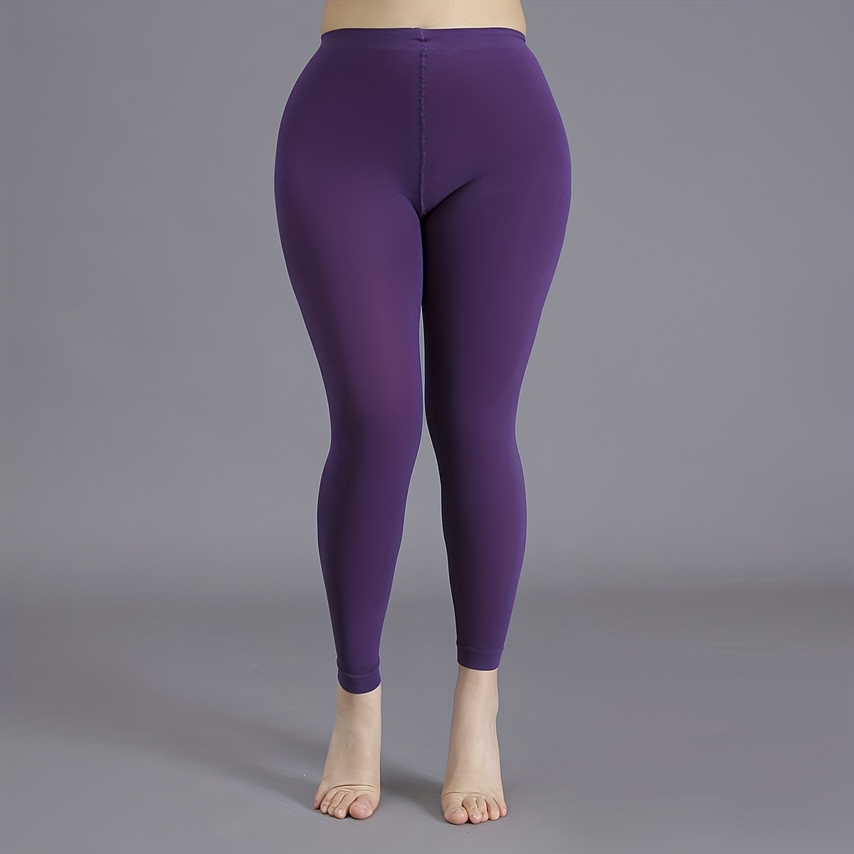 Plus Size Tights Dark Purple for Women