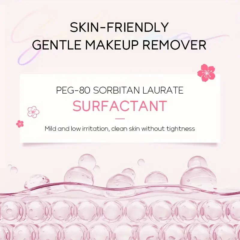 sakura makeup remover water plant extracts cleansing water 100ml 3 38oz face eye lip cleansing liquid refreshing cosmetic details 4