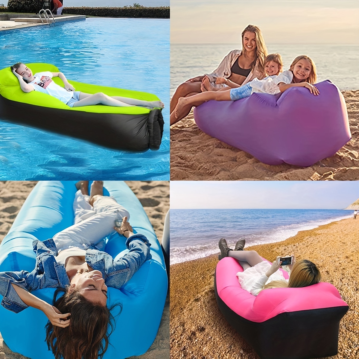  USACEK Sofá inflable para camping, senderismo, festival, playa,  silla inflable portátil al aire libre para adultos : Deportes y Actividades  al Aire Libre