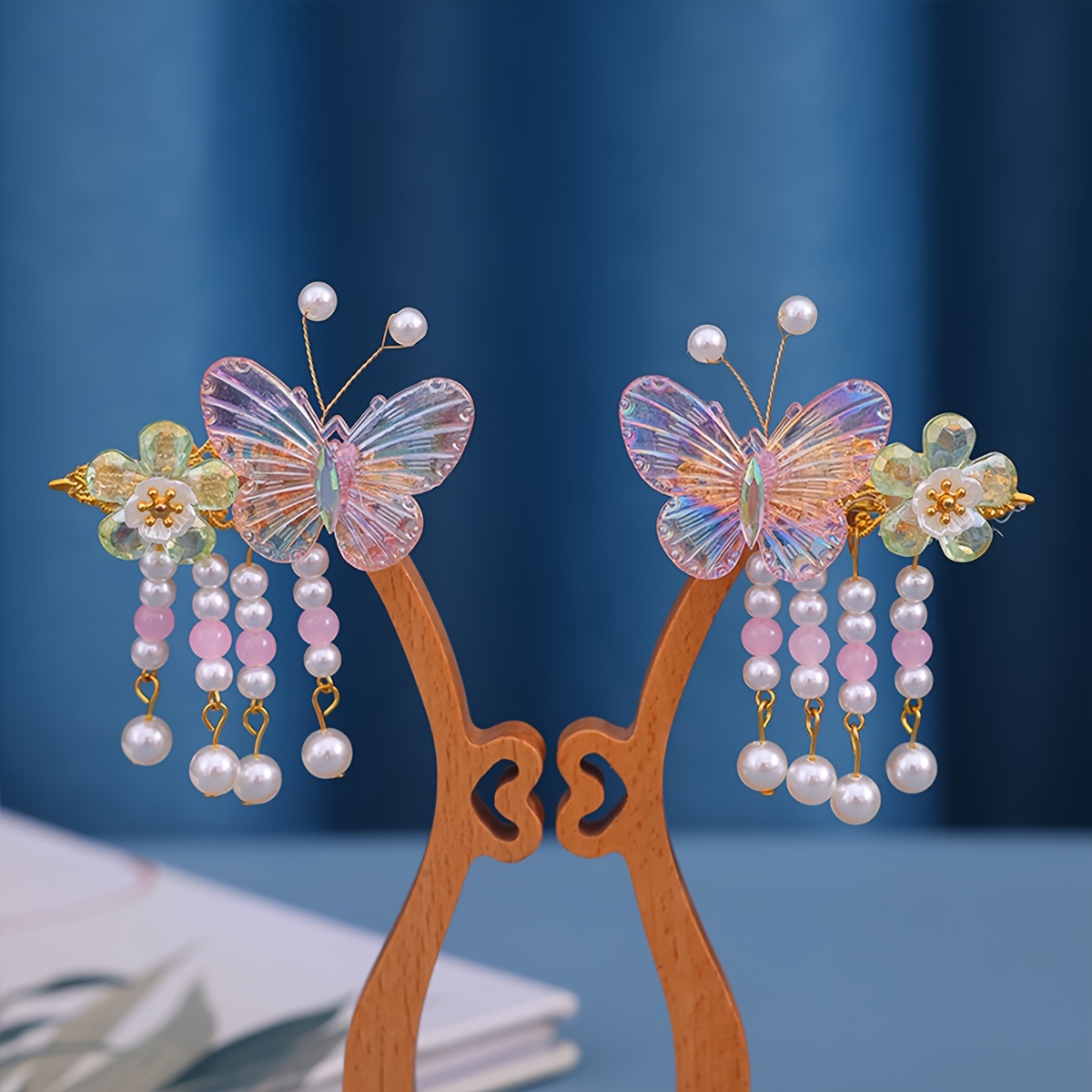 Small butterfly hair sale clips