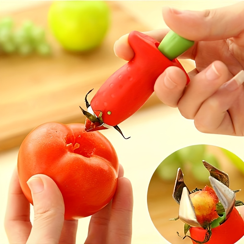 2 Pcs Pepper Cutter Corer Slicer Tools Kitchen Vegetable Tomato Fruit  Random