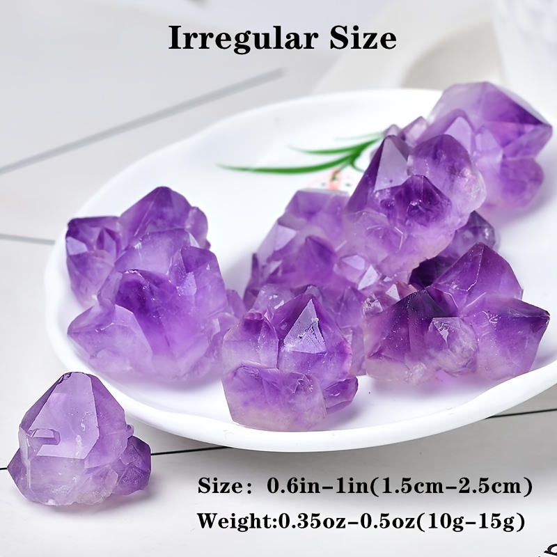 2pcs Natural Amethyst Flower Crystals for Aromatherapy