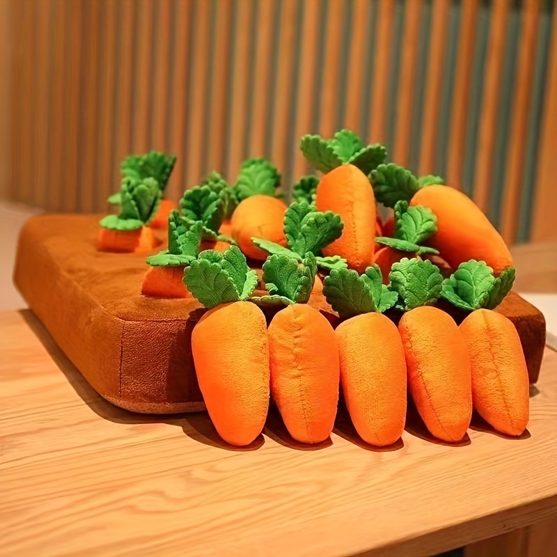 Vegetable Carrot Shape Dog Cat Plush Chewing Bite Squeaker Pet Interaction  Toy - Realistic Reborn Dolls for Sale