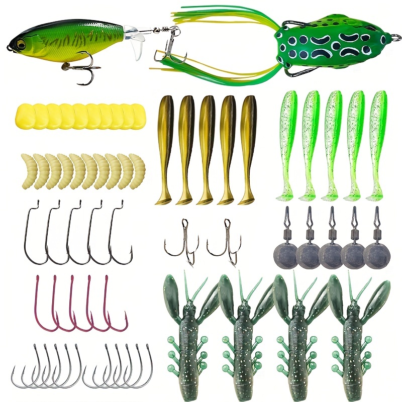 Lsgtt Fishing Lures Kit - Saltwater And Freshwater Bait Tackle For Bass,  Trout, And Salmon - Includes Spoon