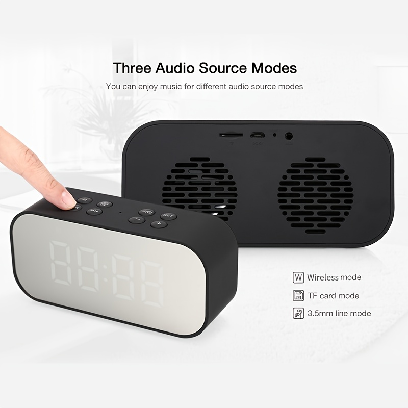 Haut-parleur Bluetooth intelligent, mini horloge numérique MINI