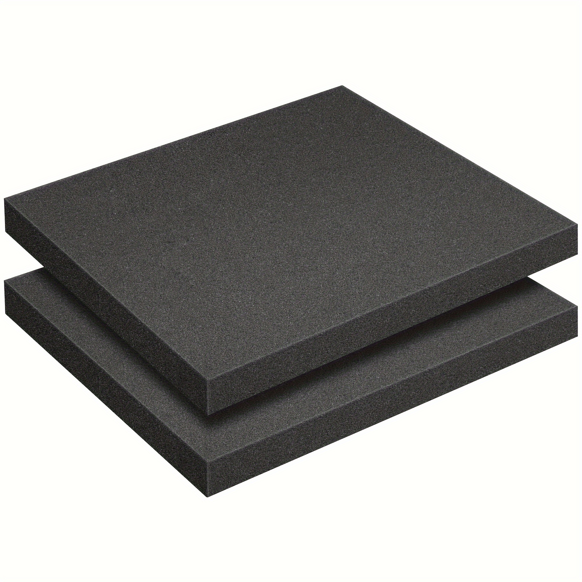 Paquete de 2 almohadillas de espuma de poliuretano personalizables para  embalaje y manualidades, 2 pulgadas (negro, 12 x 12 pulgadas)