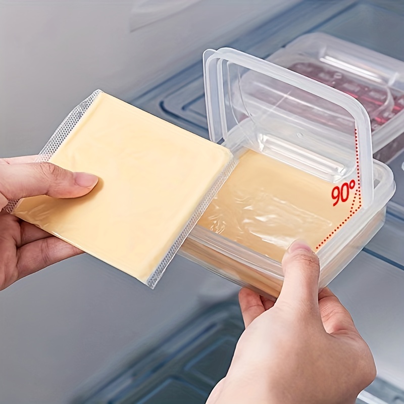 Transparent Butter Cheese Storage Box Portable Refrigerator Fruit