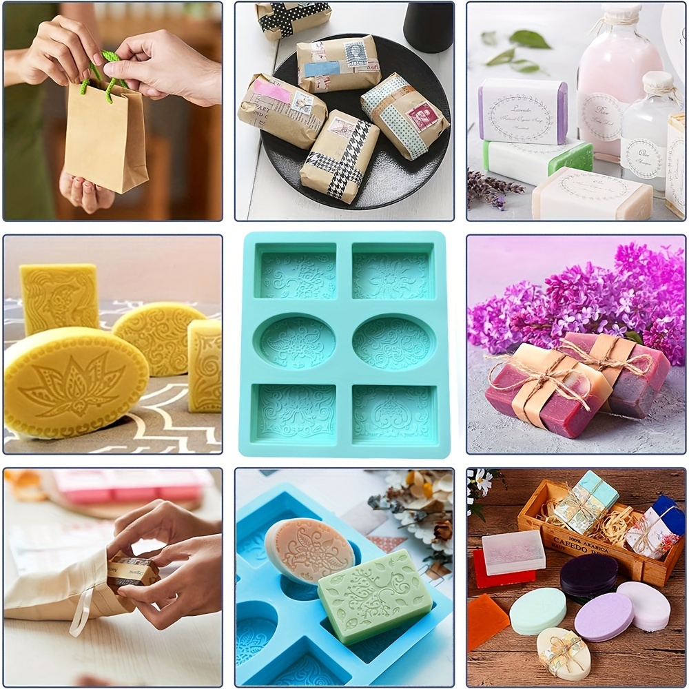 Rectangle Silicone Soap Molds Mixed Patterns Soap Making - Temu