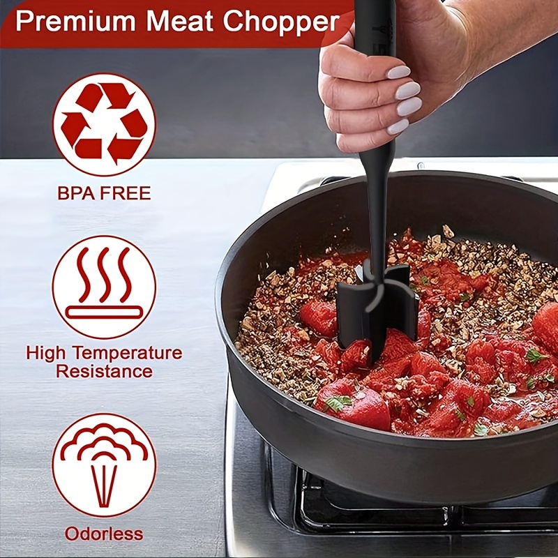 Hottest Upgrade Meat Chopper, Heat Resistant Meat Masher for
