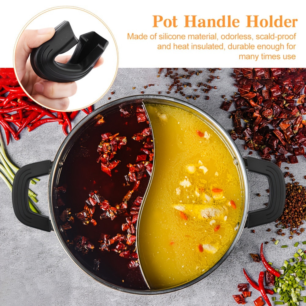 Silicone Assist Handle Holders, Scald-proof Heat Insulated Pot Grip Cover Pot  Holder For Pans, Frying Pans, Griddles, Metal Cookware, Hand Wash Only -  Temu