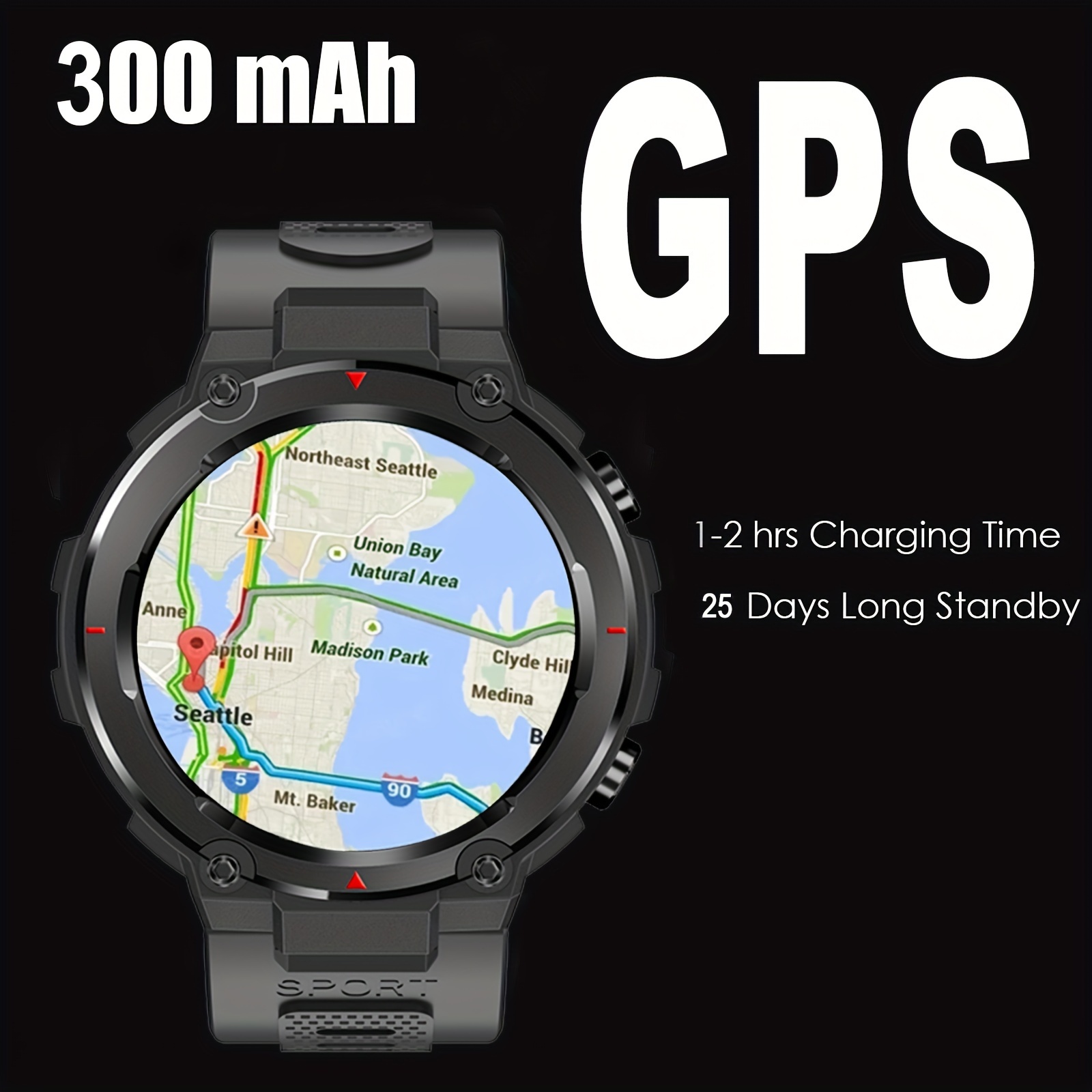 Reloj inteligente con GPS 4G para ancianos, seguimiento en tiempo real,  llamadas telefónicas bidireccionales, rastreador GPS, reloj con pantalla  táctil impermeable con cámara, alarma de emergencia : Electrónica 