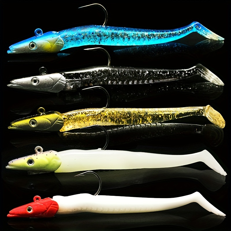 Goture Soft Fishing Lures With Pre rigged Lead Jig Head - Temu