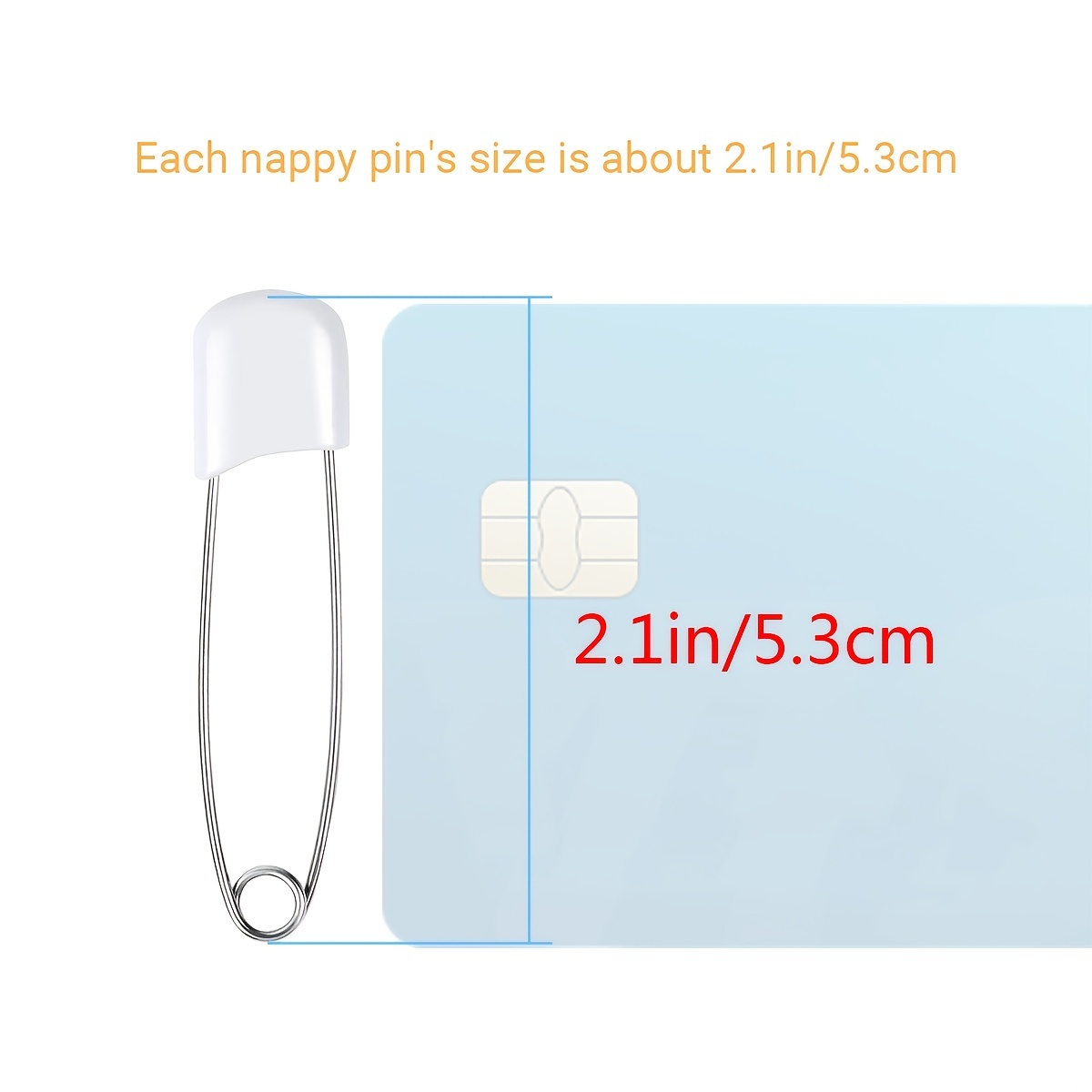142Pcs Baby Safety Pins Heavy Duty - Stainless Steel Cloth Diaper Pins  Heavy Duty Safety Pin Diaper Safety Pins for Clothes Decorative Diaper Pins  