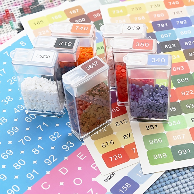 Diamond Painting Accessories Labels Storage Container Sticker Sheets Name  Number Labels White Rectangle Stickers Small Blank Self Adhesive Writable  Square Round Stickers 5d Diy Diamond Art Tools For Adults And Kid 