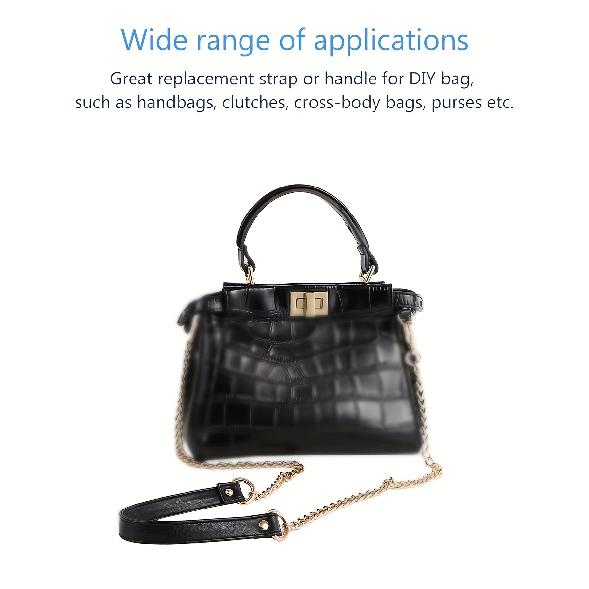 Metal Strap for Shoulder Bag Lightweight Reusable Strap