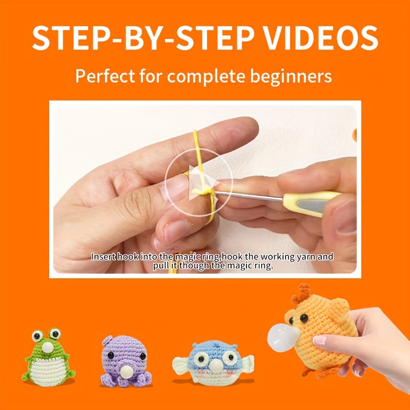 Crochet Kits Beginners Diy Material Cute Balloon Animal Doll - Temu