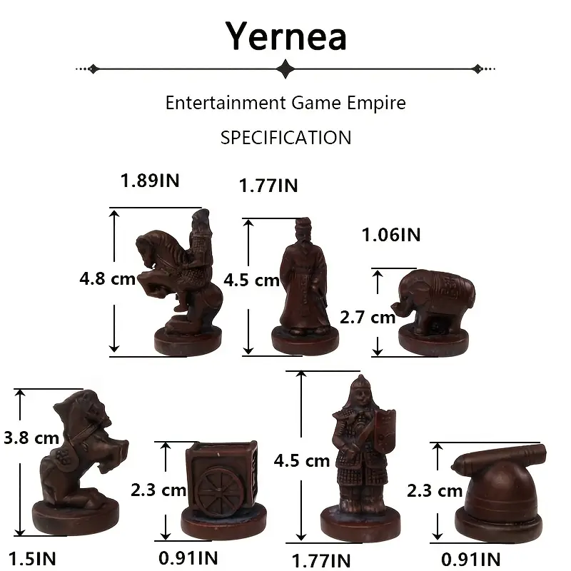 Venda Easytoday de madeira jogo de xadrez conjunto de resina do personagem  de modelagem de peças de xadrez chinês retro guerreiros de terracota  tabuleiro de xadrez de madeira de presente > Esportes