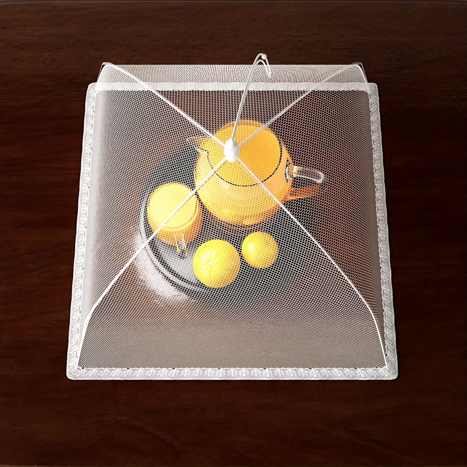 Square Mesh Collapsible Food Plate Cover, White, FOOD PREP, SHOP HOME  BASICS