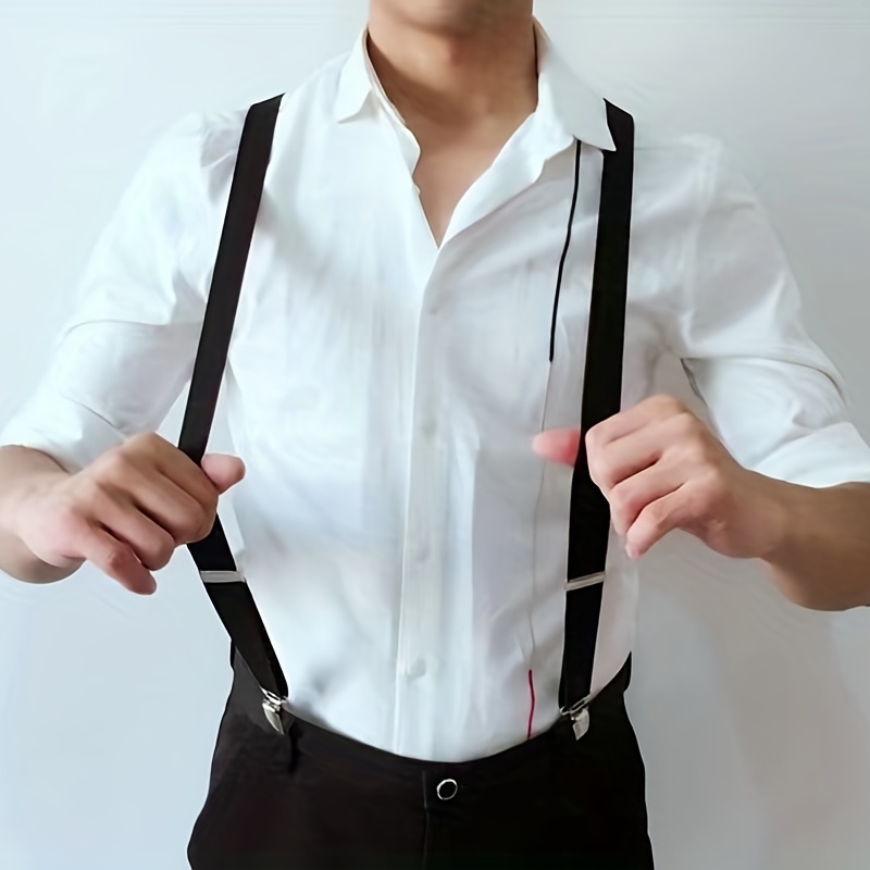 Fashion Leopard Suspender Men's Unisex Clip-on Braces Elastic 3.5cm Wide  Suspenders Y-back Strap