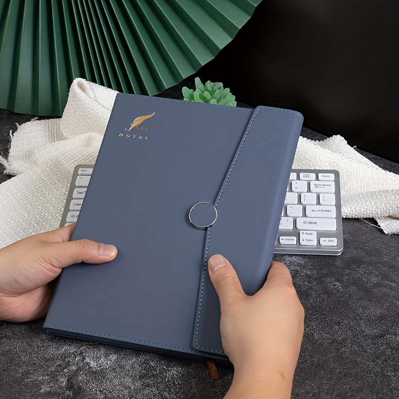 Retro PU Leather Business Notebook Magnetic Buckle Budget Planner