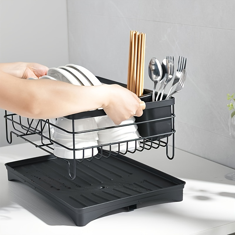 Kitchen Dish Drainer Rack, Multi-functional Space Saving Cutlery