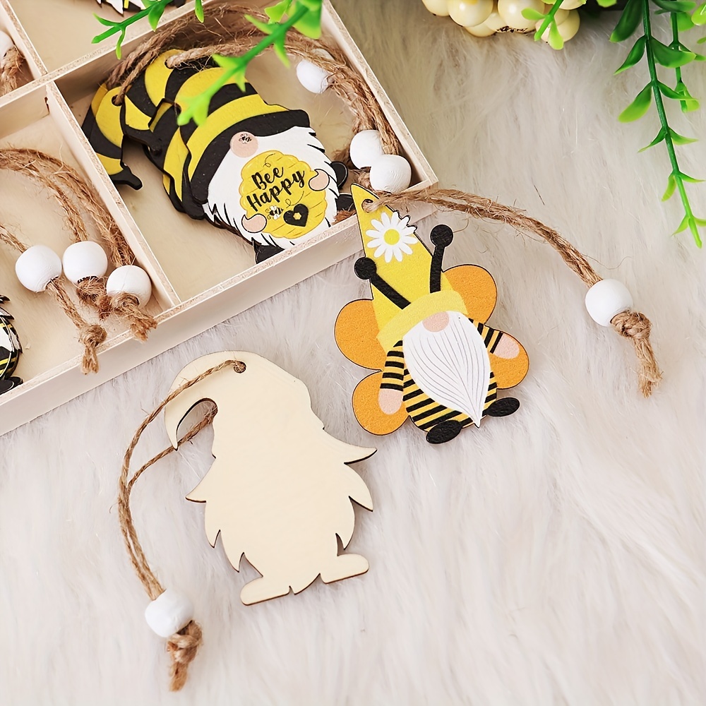 Wooden Bee Festival Decoration Pendant