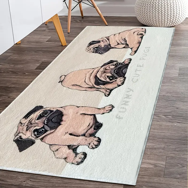 Dog Area Rug, Cartoon Animal Door Mat, Floor Mat, Bedroom Rug, Home Decor -  Temu