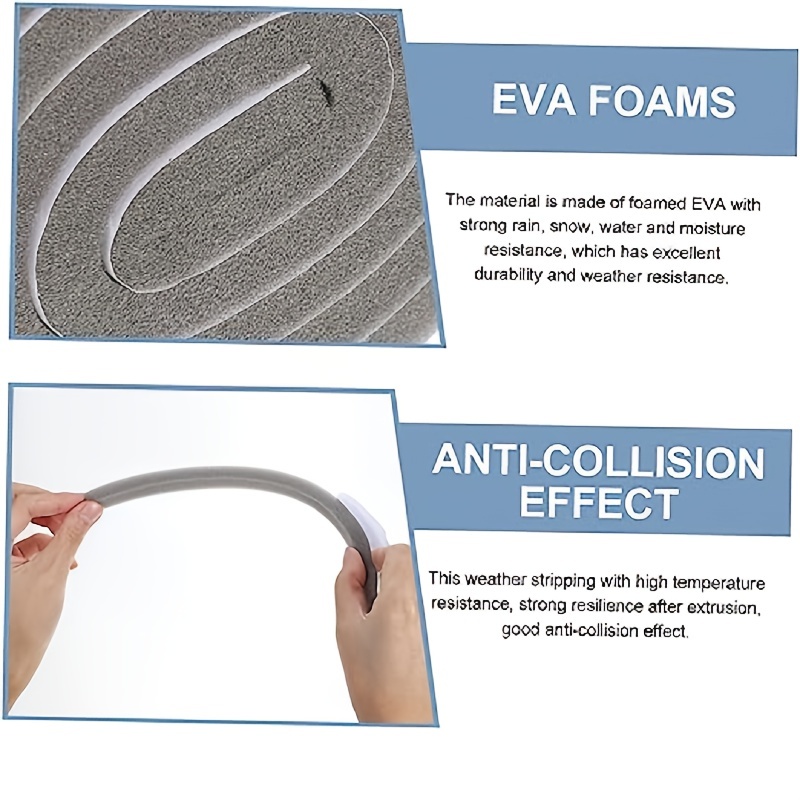 Weather Stripping Foam Tape Eva Seal Strips Window Door - Temu