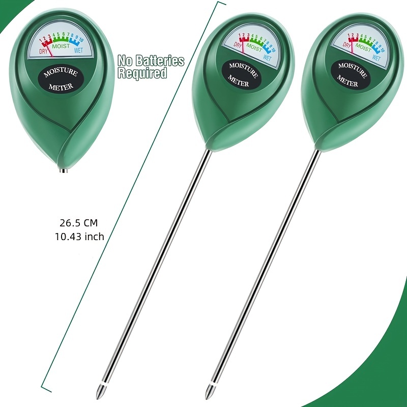 WNJ 2 Pack Soil Moisture Meter, Plant Water Monitor, Lawn Moisture Meter,Soil Hygrometer Sensor for Gardening, Farming, Indoor and Outdoor Plants