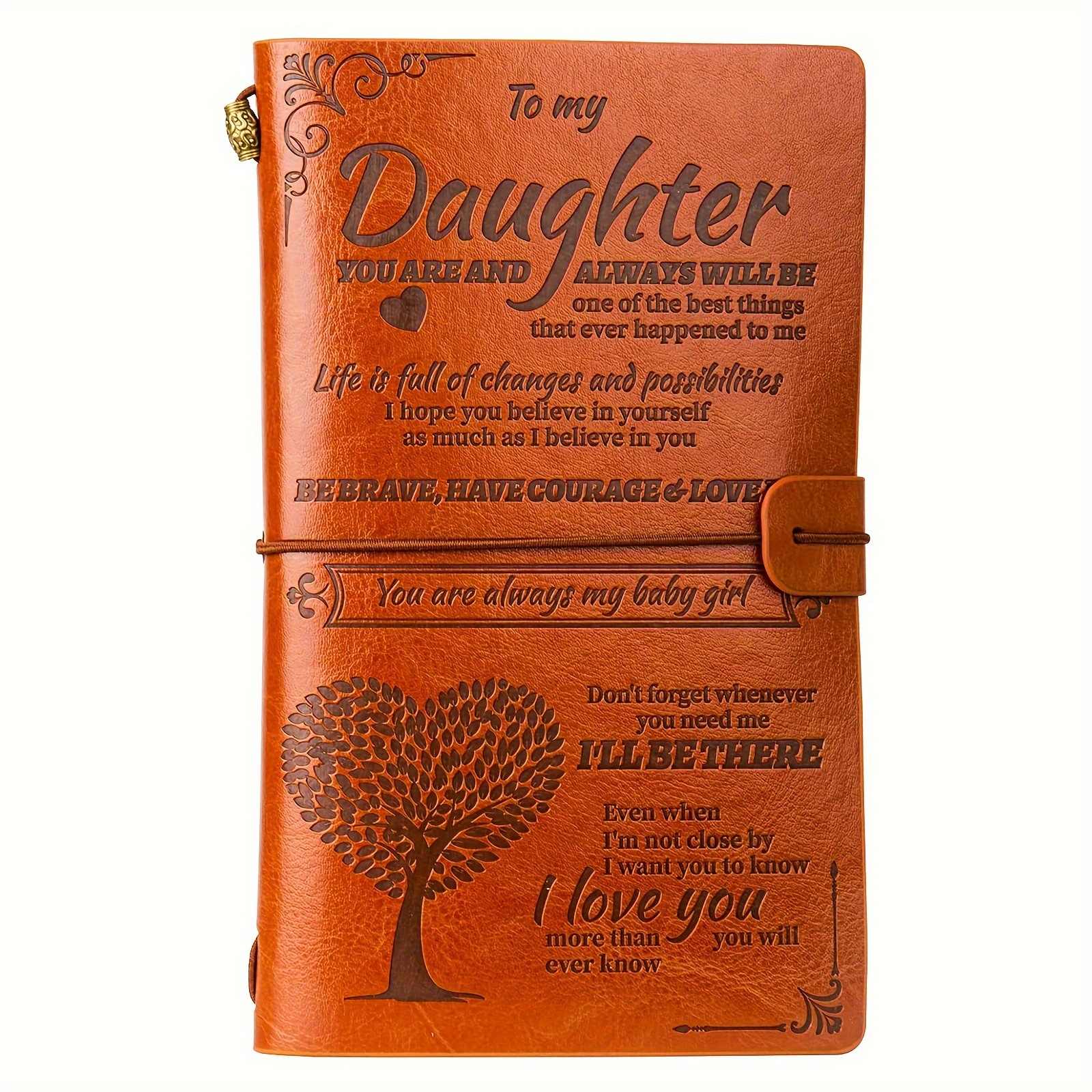 

To My Daughter Gift Leather Journals From Mom Or Dad, 140 Pages Writing Journals For Teens, Special Daughter Gift For Girl Birthday, Graduation, Thanksgiving, Christmas Gifts