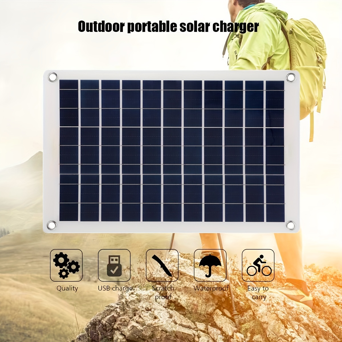 1pza Kit Paneles Solares 80w 5v 12v 18v Usb Controlador - Temu