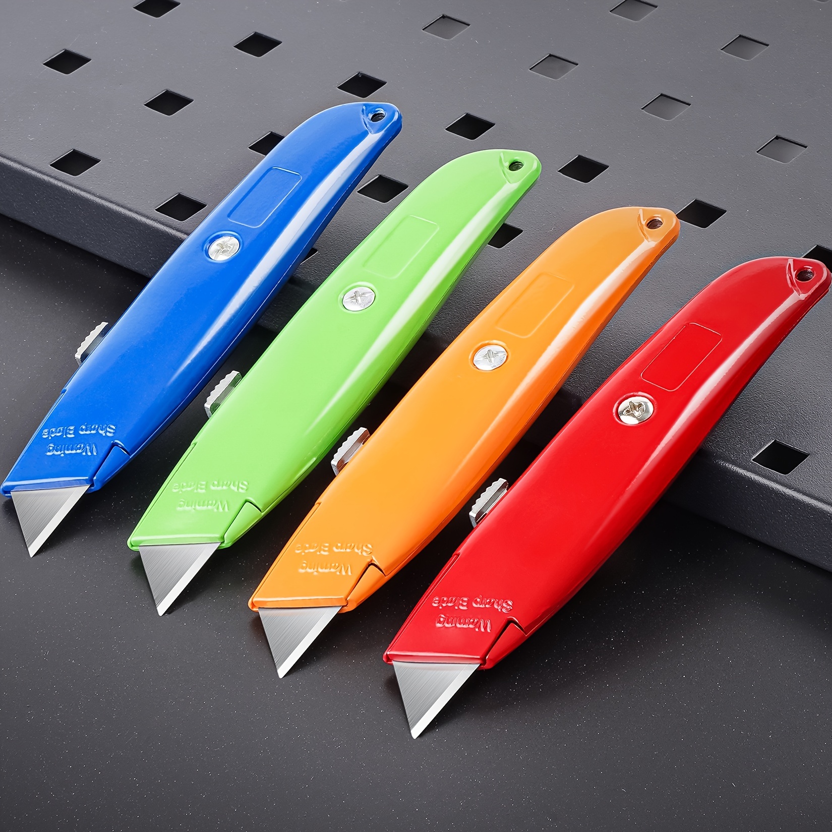 8 Pack Box Cutters, Premium Utility Knife, Box Cutter Retractable Heavy Duty, Box Opener, Razor