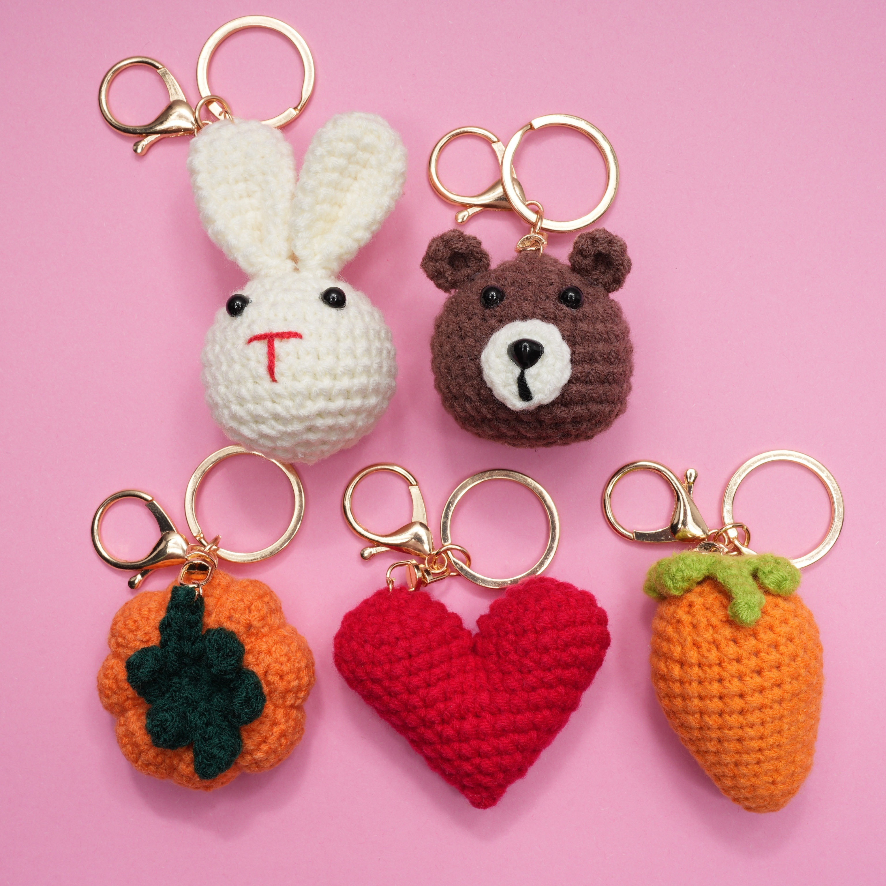 LillysLoopCrochet Strawberry Pouch Bag Charm/Keychain