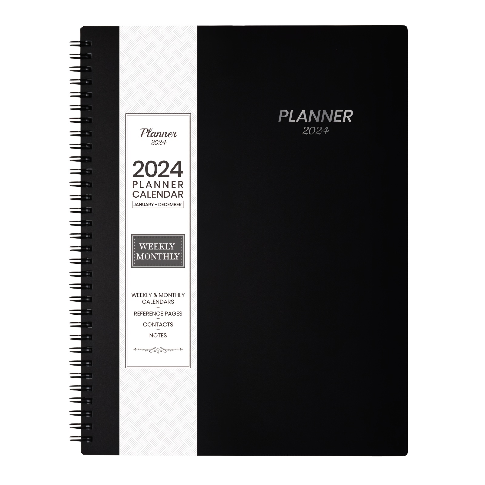  Agenda 2024-2025: Planificateur Journalier et Mensuel 2 Ans  Janvier 2024 Décembre 2025, Calendrier Organisateur de 24 mois