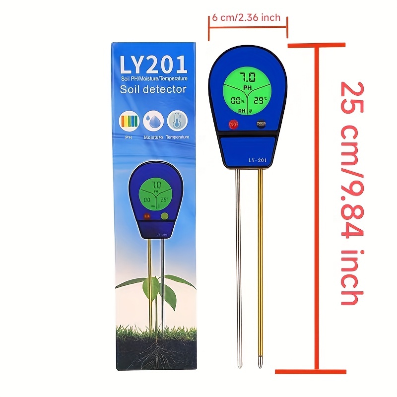 3/4 in 1 Soil Tester Moisture pH LCD Digital Meter Gauge Plants Flower  Humidity Testing Portable Auto-off Measurement Detector - China Sunlight Moisture  Meter, Soil Tester