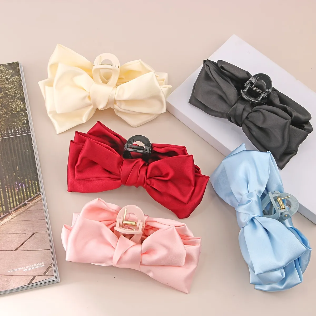 Hair Claw Clips Bowknot Hair Styling Accessories For Girls French