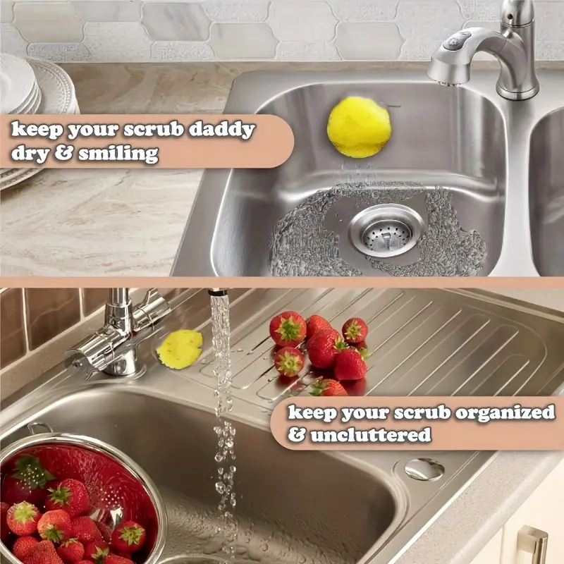 Non slip Suction Cup Sponge Holder For Kitchen And Bathroom - Temu