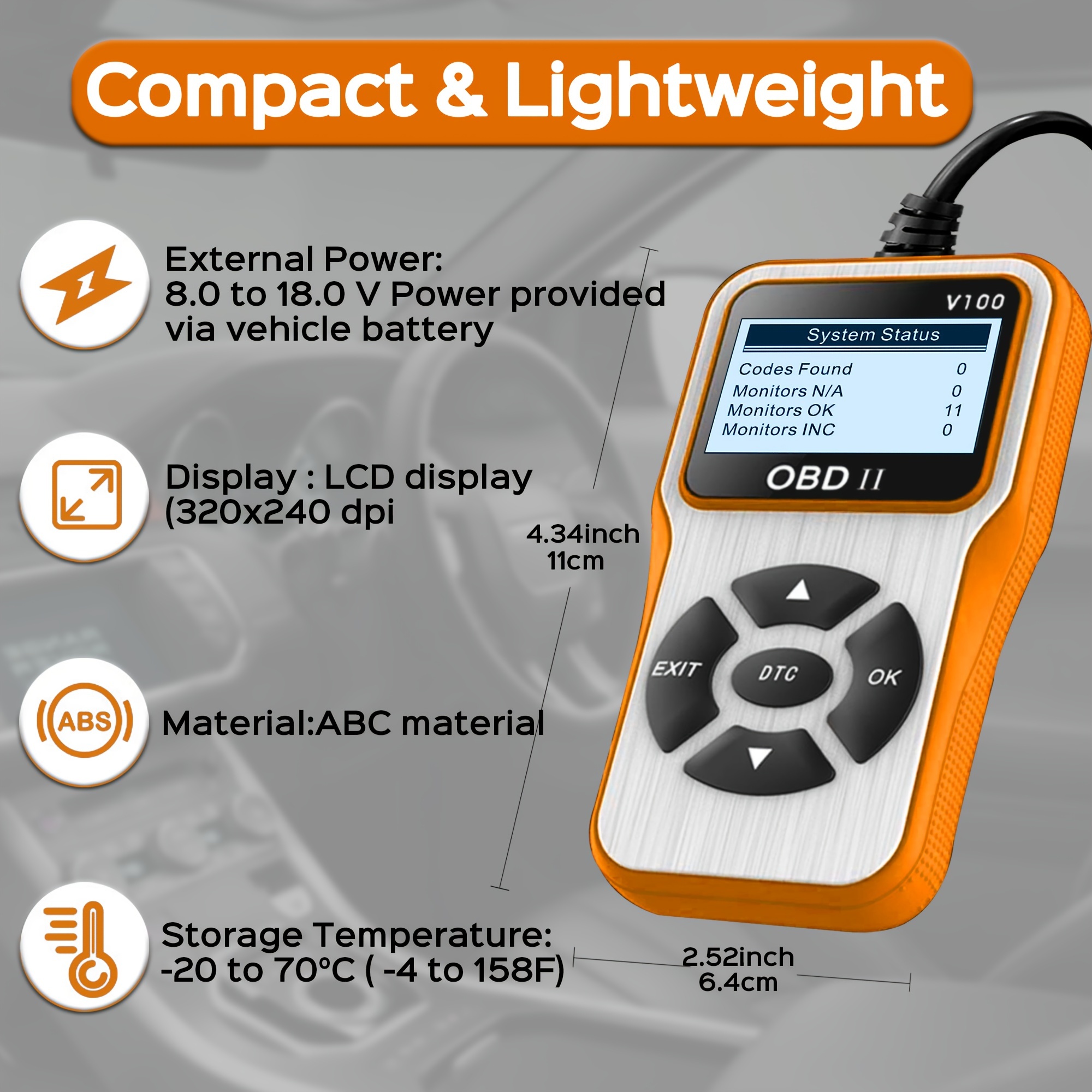 Lecteur de Code V100 OBD2 Scanner outils de Diagnostic de - Temu France