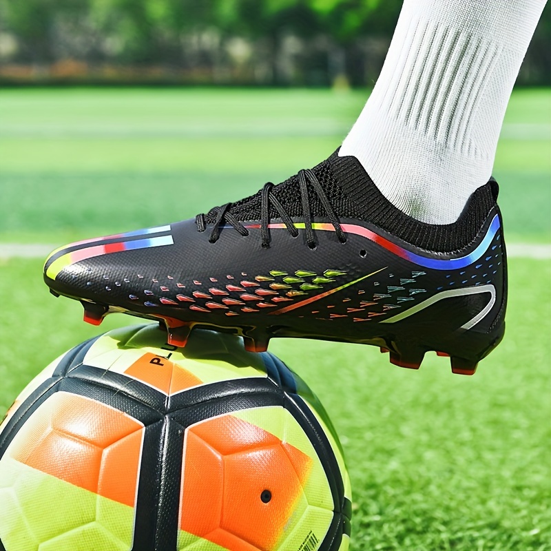 Tacos altos para hombre, botas de fútbol de tierra firme, zapatos  deportivos de fútbol profesionales para jóvenes, zapatos deportivos de  fútbol para
