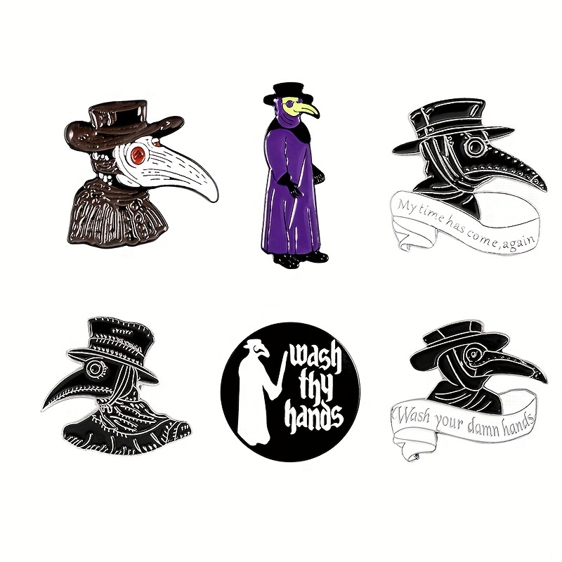 The Plague Doctor Mask Enamel Pin Beak Mask badge brooch Lapel pin Denim  Jeans shirt bag Gothic Jewelry Gift for friends - AliExpress